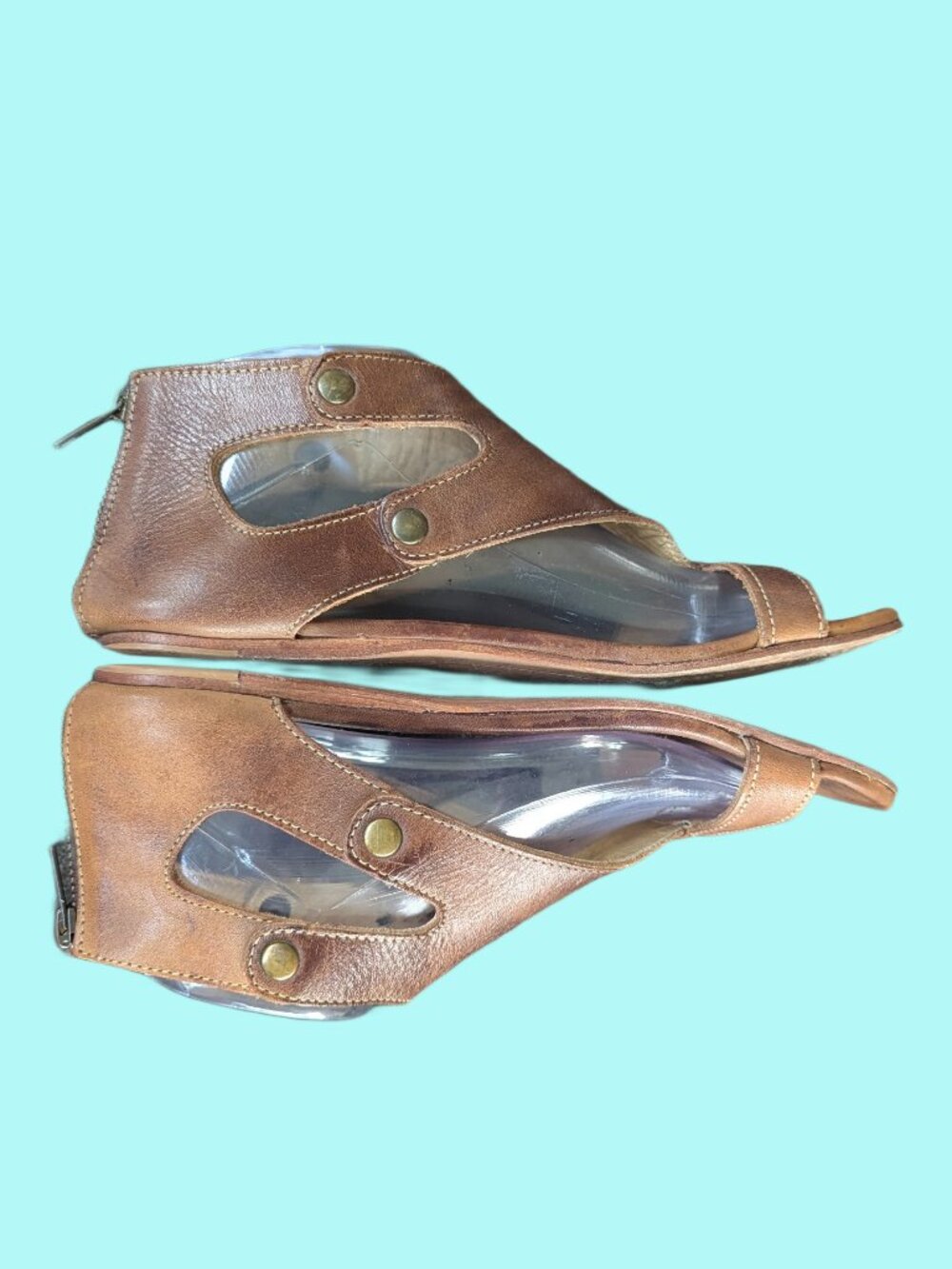 Bed Stu Tan Leather Rustic SOTO Flats - Women's Size 9 - Picture 7 of 15